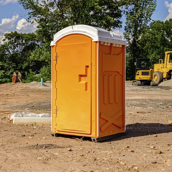 how often are the portable toilets cleaned and serviced during a rental period in De Witt